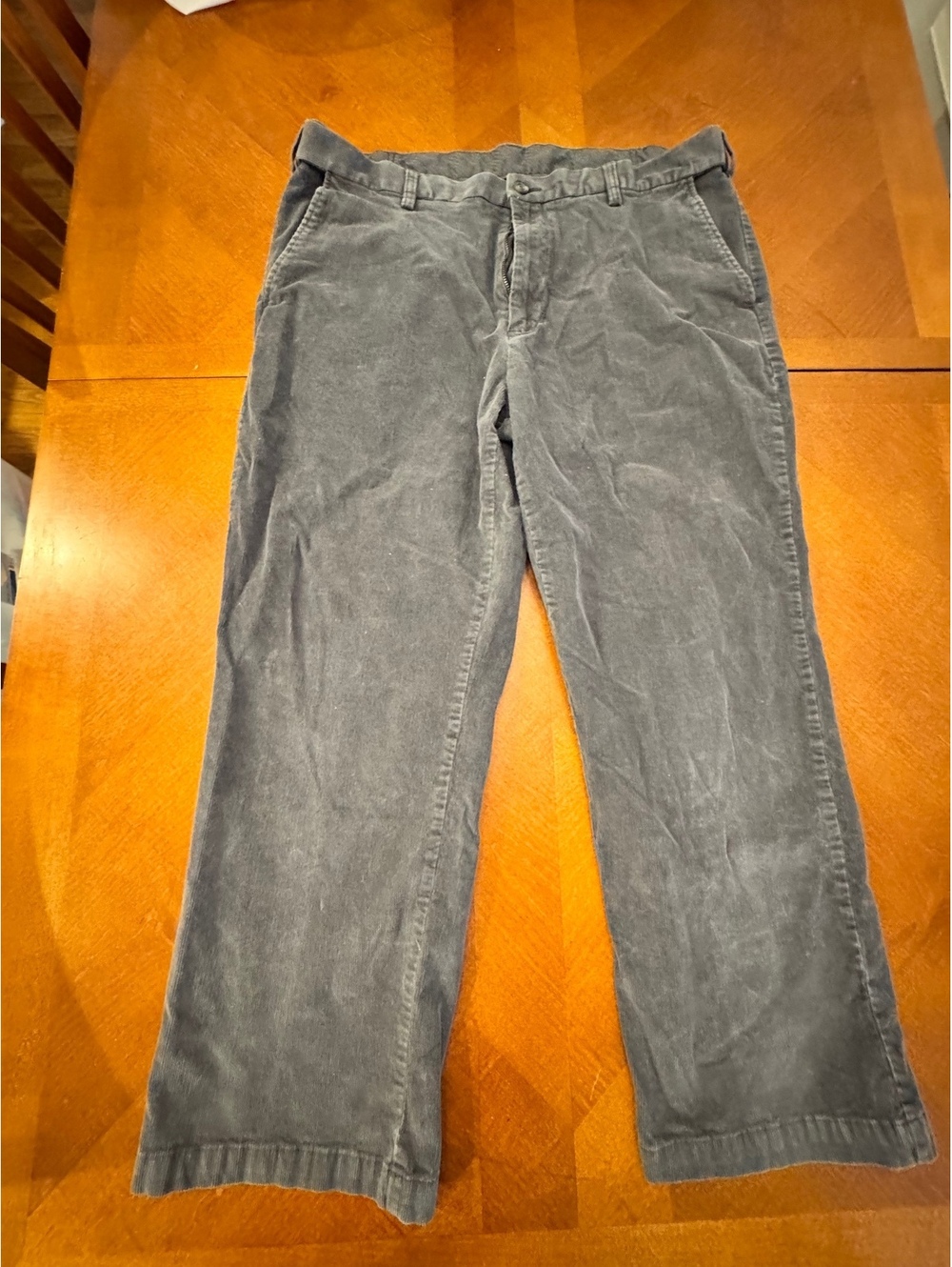 Croft & Barrow Classic Fit Corduroy Pants 40x27 Gray 745